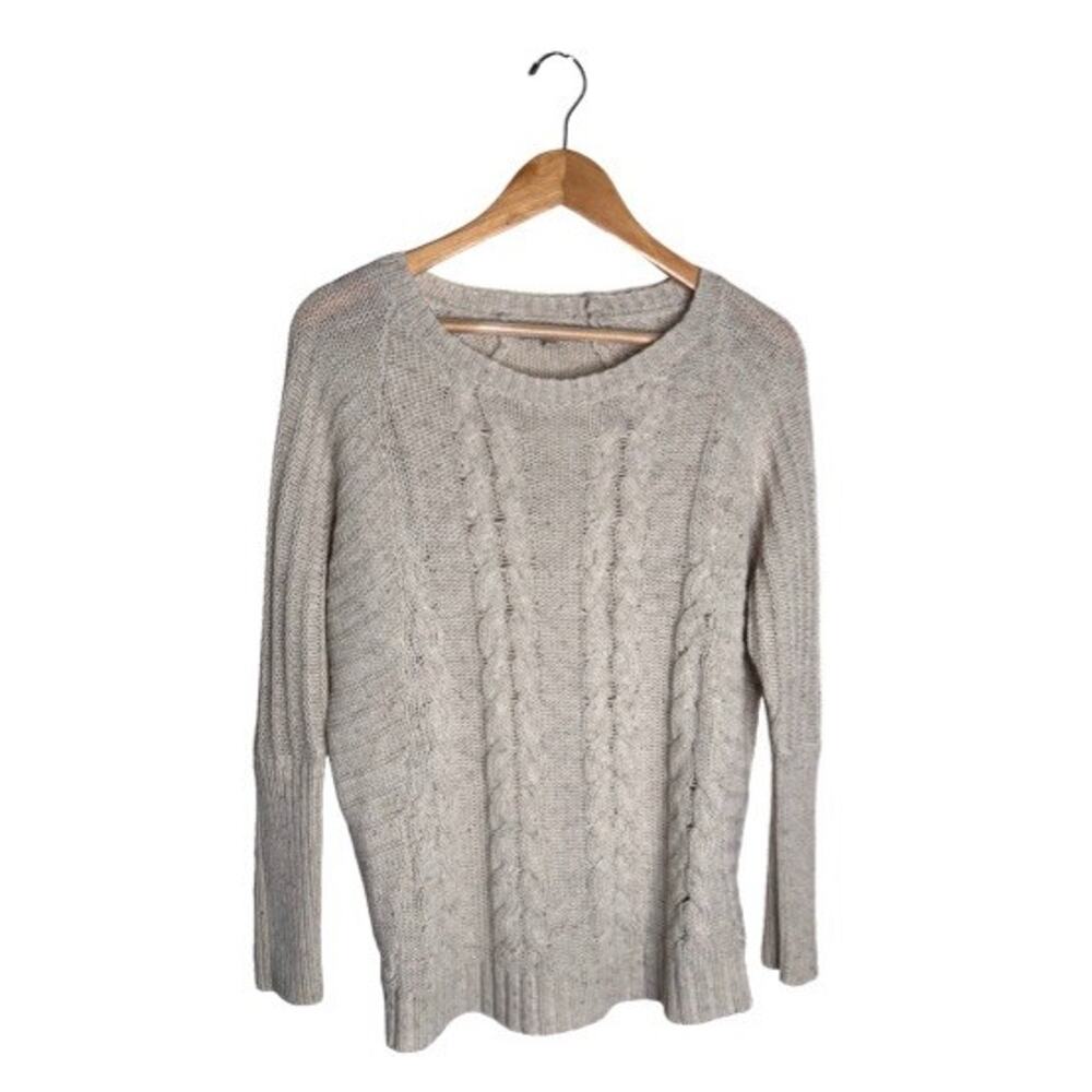Banana Republic Sweater Size Small Marled Acrylic Oatmeal Wool Blend